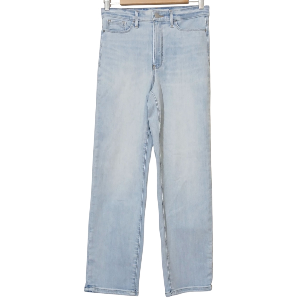 Athleta Sculptek Straight Leg Ankle Jeans Blue Light Wash Stretch Denim